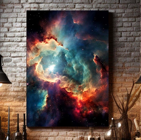 Orion Nebula Wall Art, Galaxy Wall Art, Astrophotography Canvas Print, Astronomy Gift, Space Painting, Cosmic Celestial Wall Art, Space Art