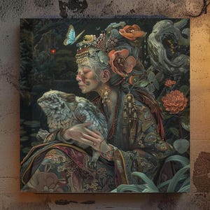 Mother Gaia Earth Wall Art, Earth Goddess Gaia Decor, Spiritual Art, Spiritual Mother Earth Magical Fantasy