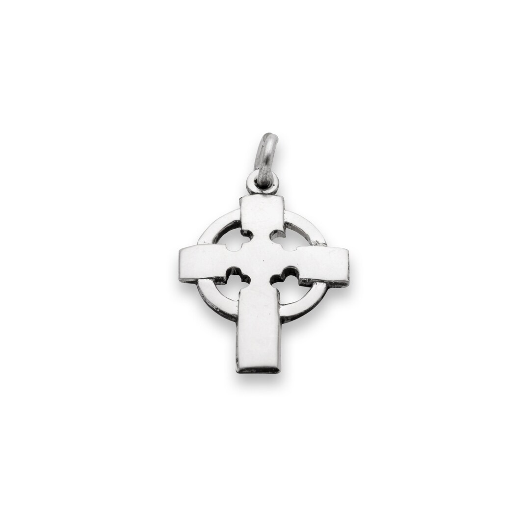 Alexander Ritchie Cross St Columba’s Pillow Celtic Cross and Chain, Silver, Hallmarked ...