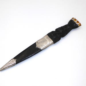 A vintage Scottish silver mounted sgian dubh, probably Edinburgh, circa 1910-50