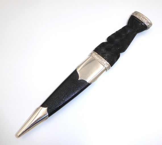 A vintage Scottish silver mounted sgian dubh by Th