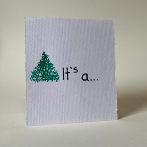 Carte pliante aquarelle Baby Shower/Genre Reveal