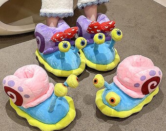 Fluffy Snail Slippers