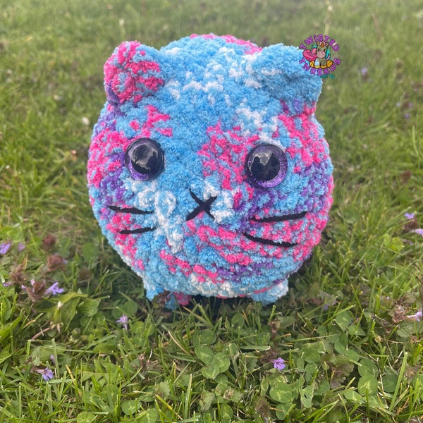 Large loaf cat plushie, kitty crochet handmade