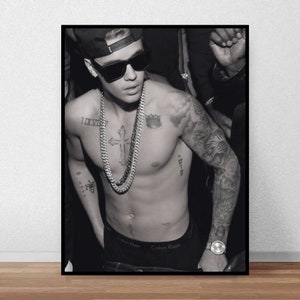 Justin Bieber Poster, Justin Bieber Decor Art, Young Justin Bieber, Bieber Print