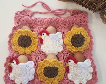 KID'S Crochet Egg Gathering Apron