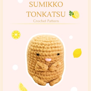 Sumikko Tonkatsu Amigurumi Crochet Pattern - PDF, small