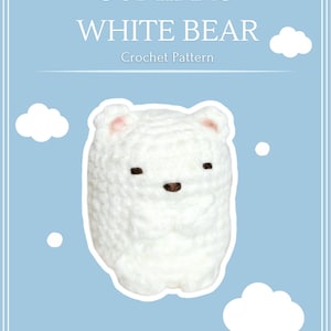 Sumikko White Bear Amigurumi Crochet Pattern - PDF, small