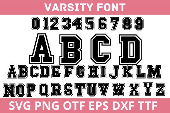 Varsity Font SVG, Jersey Font Svg, Sports SVG Alphabet, Varsity Letters ...