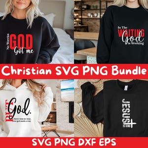 Christian SVG PNG Bundle Christian Svg, religieux Svg Png, dessins chrétiens Jésus Svg Bible verset Svg