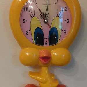 1980s Super Rare Tweety Clock