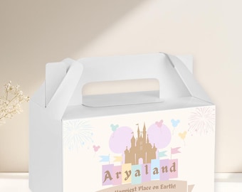Editable Happiest Baby Shower On Earth Gable Box - Vintage Disneyland Favor Box Label - Mickey Birthday - Minnie Birthday - Instant - 007