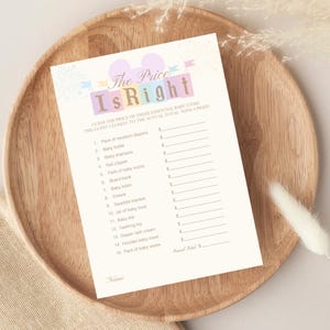 Babyshowerspel - gelukkigste babyshower ter wereld - 5 x 7 Game Card - Vintage Disneyland - direct downloaden - DIY - 002