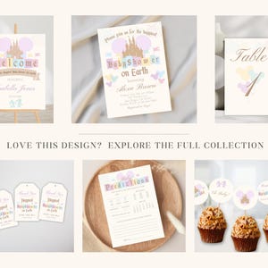 Libros para el baby shower más feliz del mundo: tarjeta para bebé, boleto para rifa de pañales, baby shower de Disneyland, digital, imprimible, letrero para baby shower - 002 imagen 4