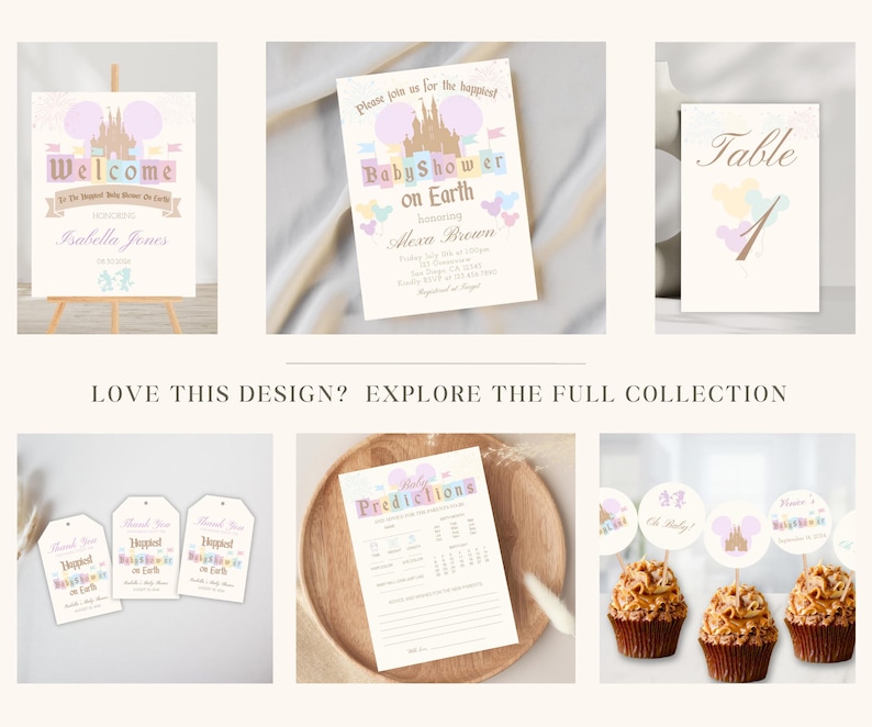 Libros para el baby shower más feliz del mundo: tarjeta para bebé, boleto para rifa de pañales, baby shower de Disneyland, digital, imprimible, letrero para baby shower - 002 imagen 4