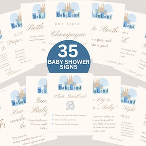 Happiest Baby Shower on Earth - 35 Printable Baby Shower Signs - Instant Download - Disneyland Themed Baby Shower - 003