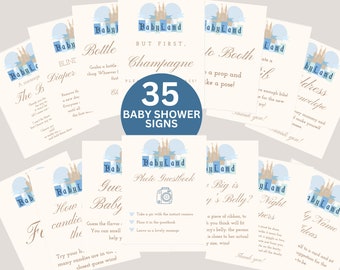 Happiest Baby Shower on Earth - 35 Printable Baby Shower Signs - Instant Download - Disneyland Themed Baby Shower - 003