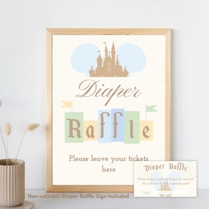Happiest Baby Shower on Earth Diaper Raffle Ticket - Diaper Raffle Sign - Baby shower Game - ActivityReady to Print - Instant Download - 006