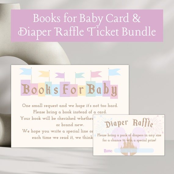 Happiest Baby Shower On Earth Books For Baby Card, Diaper Raffle Ticket, Disneyland Baby Shower, Digital, Printable, Baby Shower Sign - 002
