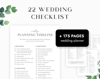 Wedding Checklist, Wedding Planner Checklist Printable, Digital Wedding Checklist, Wedding Planner Checklist,  Wedding Checklist