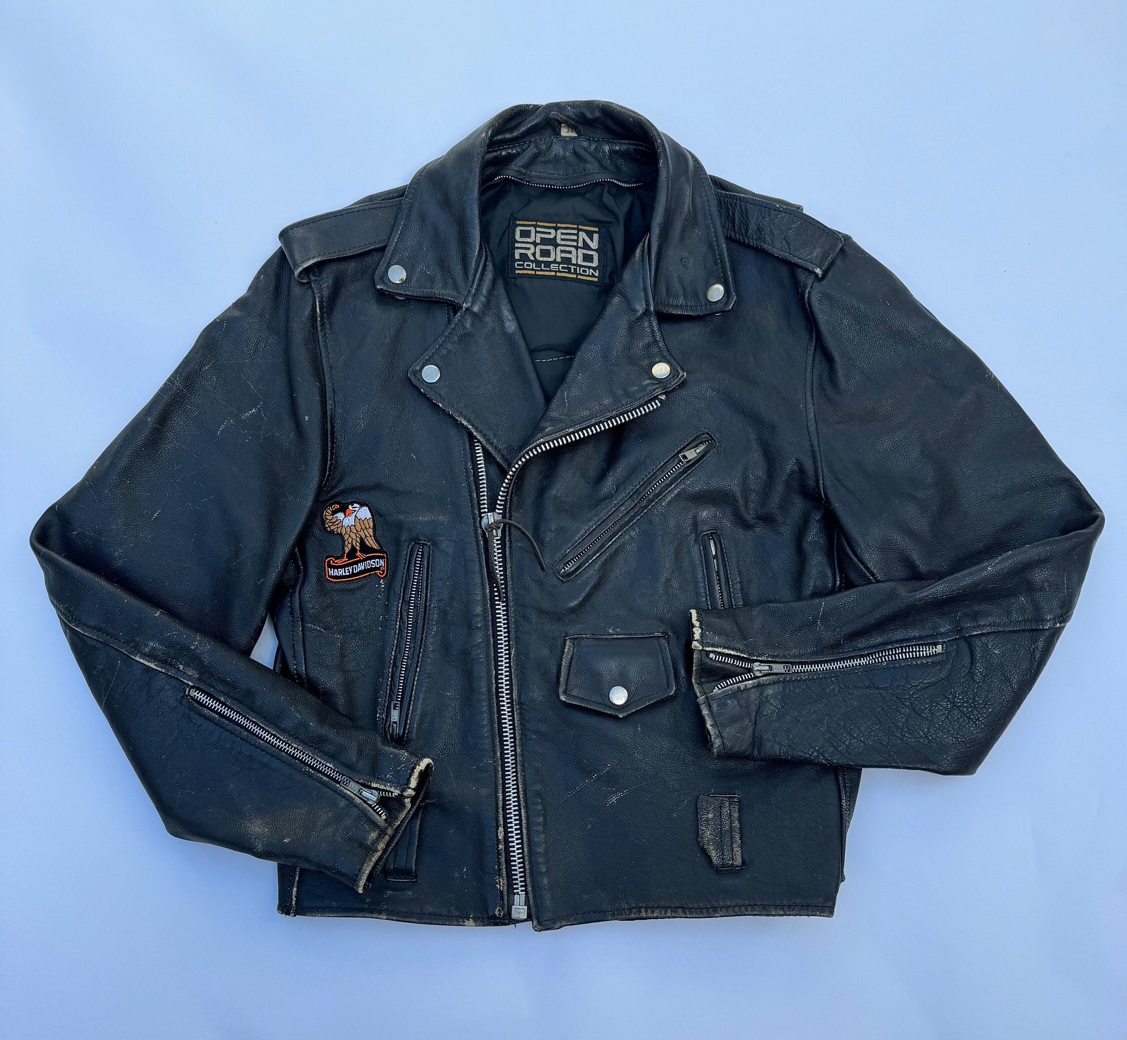 80s Leather 3/4 Coat - Etsy 80s Leather 3/4 Coat - Etsy