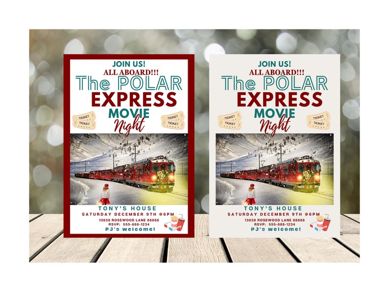 Christmas Party Invitation Movie Night Invitation Christmas - Etsy UK