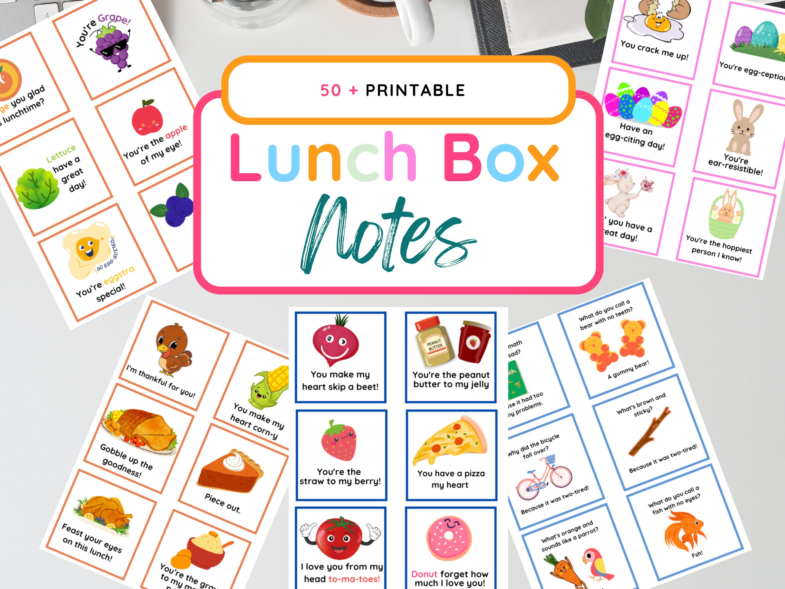 Lunch Notes Printable, Lunch Box Cards, Joke Lunch Box Notes ...