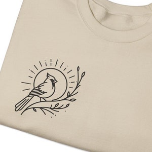 Cardinal Sweatshirt | Nature Vibes Design | Elegant Bird-Inspired Cozy Wear | Bird Sweater