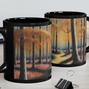 Autumn Woods Mug | Enchanting Forest Scene with Fall Foliage | Cozy Nature-Inspired Drinkware | Perfect Fall Gift