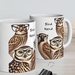 Funny Bird Lover Mug | Bird Nerd Mug | Nerdy & Humorous Drinkware for Bird Enthusiasts | Bird Lover Gift | Mug with Birds | Birder Gift