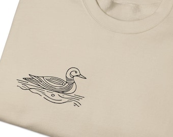 Minimalist Loon Sweatshirt | Simple Line Art Design | Nature-Inspired Cozy Wear