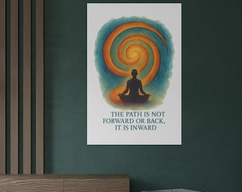 Spiritual Yoga Poster | Meditation Spiral Wall Art | Mindfulness Quote Print | Healing Quote | Zen Decor | Yoga Artwork