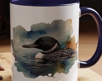 Loon Mug,  Bird Gift, Bird Watcher Mug, Bird Lover Mug, Name Bird Mug, Spring Bird Mug, Bird Coffee Cup, Gifts with Loons