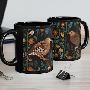 Quail Mug, Bird Mug, Quail Gifts, Quail Lover, bird lover gift, bird lover, Bird watching gift, gift for bird watching, Gifts with Quails
