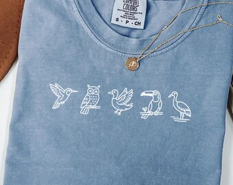 Minimalist Bird Shirt | Cute Birdwatching Tee | Birder Gift for Nature Lovers | Simple Bird Shirt | Gift for Birder