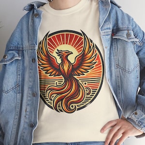 Phoenix T-Shirt | Fiery Bird Design | Mythical Creature Shirt | Unique Fantasy-Inspired Apparel