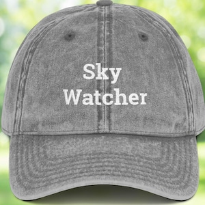 Sky Watcher Hat | Embroidered Birdwatching Hat | Bird Lover Gift | Bird Nerd Dad Hat | Outdoor Adventure Cap | Bird Hat | Gift for Birder