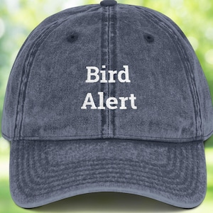 Bird Alert Hat | Embroidered Birdwatching Hat | Bird Nerd Gift | Bird Lover Dad Hat | Twitcher Outdoor Cap | Bird Hat | Gift for Birder