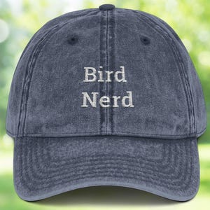 Embroidery Bird Nerd Hat | Vintage-Style Cap | Funny Birdwatcher Hat | Bird Lover Gift | Retro Aesthetic Birding Hat | Gift for Birder