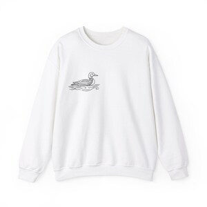 Minimalist Loon Sweatshirt | Simple Line Art Design | Nature-Inspired Cozy Wear image 6