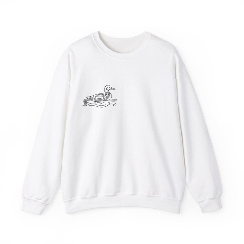 Minimalist Loon Sweatshirt | Simple Line Art Design | Nature-Inspired Cozy Wear image 6