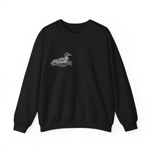Minimalist Loon Sweatshirt | Simple Line Art Design | Nature-Inspired Cozy Wear image 3
