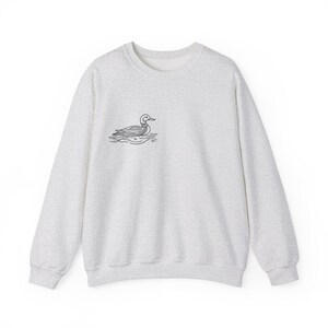 Minimalist Loon Sweatshirt | Simple Line Art Design | Nature-Inspired Cozy Wear image 10