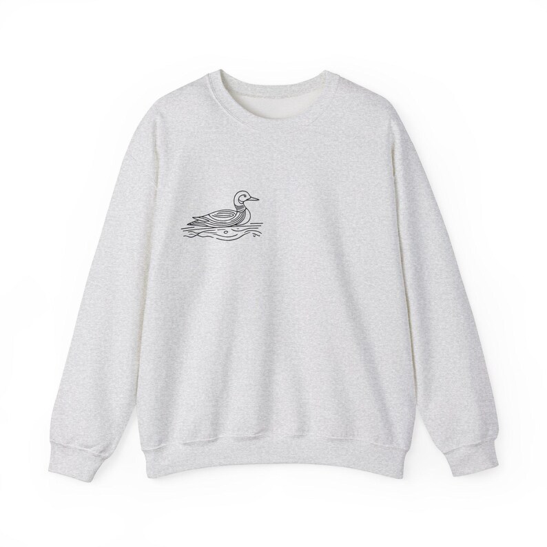 Minimalist Loon Sweatshirt | Simple Line Art Design | Nature-Inspired Cozy Wear image 10
