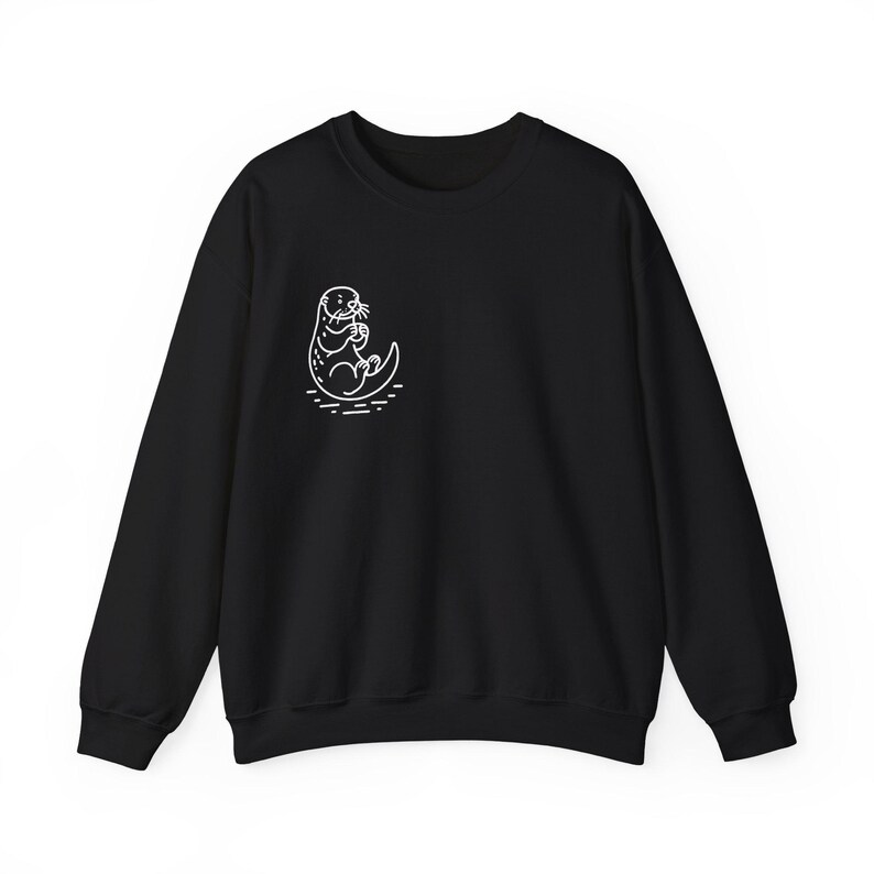 Sudadera minimalista de nutria / Diseño de líneas sencillas / Ropa acogedora inspirada en la naturaleza imagen 3