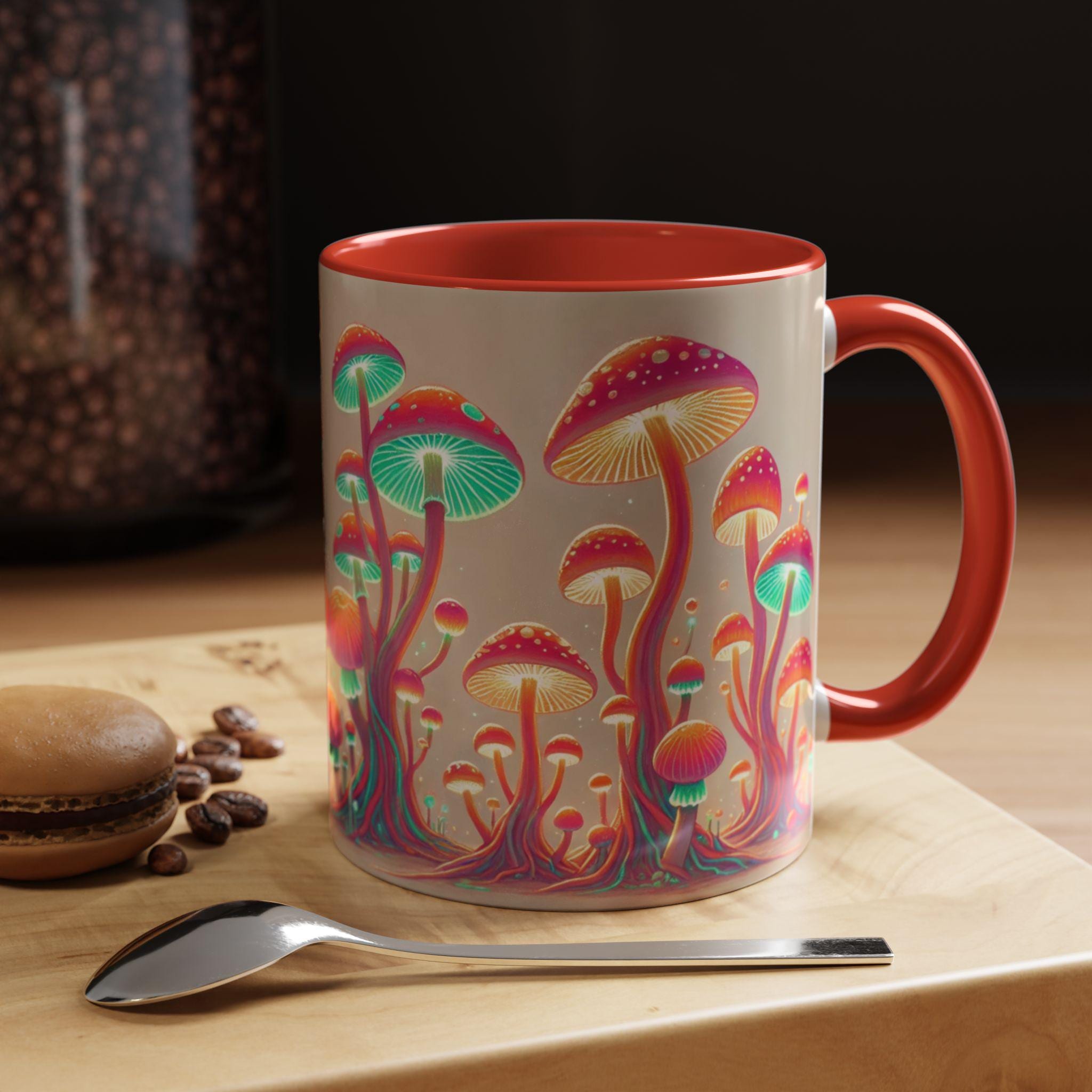 Mushroom Mug | Hallucinatory Reverie with Whimsical & Dreamy Vibe | Nature-Inspired Drinkware | Mushroom Lover | Trippy Gift Groovy Forest