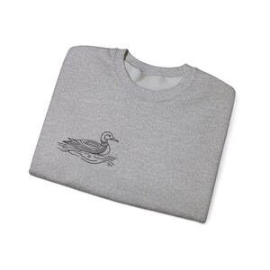 Minimalist Loon Sweatshirt | Simple Line Art Design | Nature-Inspired Cozy Wear image 8