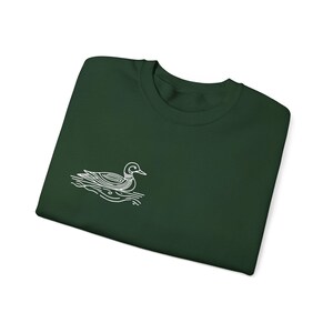 Minimalist Loon Sweatshirt | Simple Line Art Design | Nature-Inspired Cozy Wear image 7