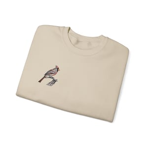 Cardinal Crewneck Sweatshirt, Bird Sweatshirt, Simple Cardinal Sweatshirt, Bird Lover Gift, Clothes with Cardinal, Cardinal Lover