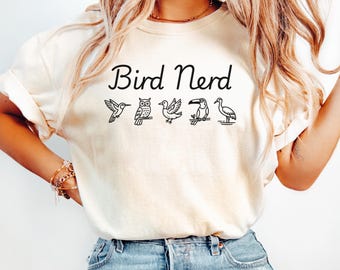 Bird Nerd Shirt | Funny Birdwatching Tee | Birder Gift for Nature Lovers | Funny Bird Shirt | Gift for Birder | Minimalist Bird Shirt